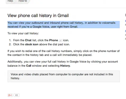 call and text history with Google Voice