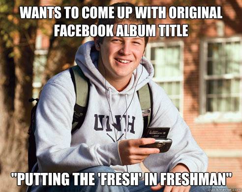 facebook album title for college